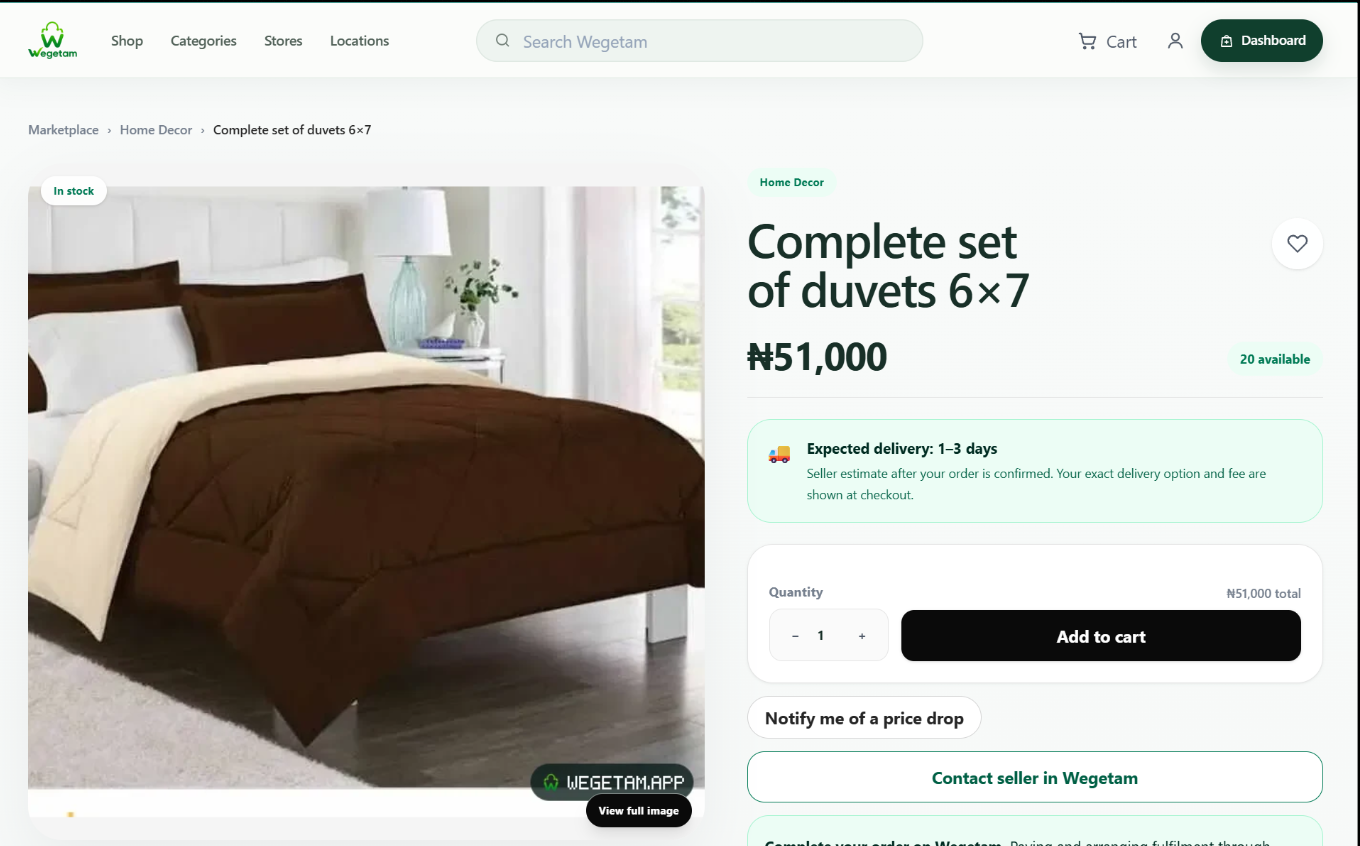 Wegetam platform screenshot 5